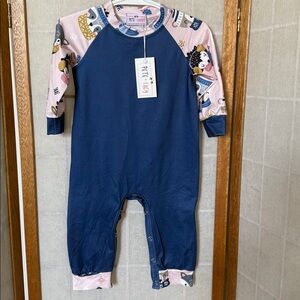 Pete + Lucy Forest Friends Romper size 6/9 M